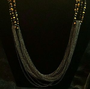 Metal and Beaded Necklace
